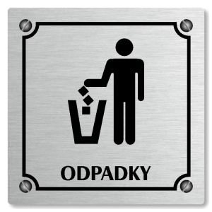 Odpadky, 100x100mm, stříbrná, Kansas